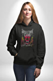 The Hellfire Club Kadın Erkek  Siyah Kapüşonlu Sweatshirt Hoodie