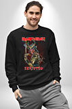 İron Maiden Heavy Metal Grup Kadın Erkek Siyah Sweatshirt 