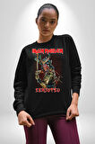 İron Maiden Heavy Metal Grup Kadın Erkek Siyah Sweatshirt 