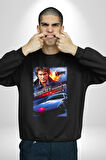 Kara Şimşek Knight Rider Kadın Erkek Siyah Sweatshirt 