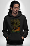 Nirvana Kurt Cobain Rock and Roll Pop Grubu Kadın Erkek  Siyah Kapüşonlu Sweatshirt Hoodie