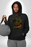 Nirvana Kurt Cobain Rock and Roll Pop Grubu Kadın Erkek  Siyah Kapüşonlu Sweatshirt Hoodie