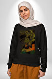 Nirvana Kurt Cobain Rock and Roll Pop Grubu Kadın Erkek Siyah Sweatshirt 