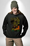 Nirvana Kurt Cobain Rock and Roll Pop Grubu Kadın Erkek Siyah Sweatshirt 