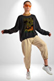 Nirvana Kurt Cobain Rock and Roll Pop Grubu Kadın Erkek Siyah Sweatshirt 