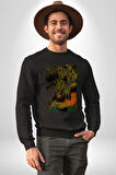 Nirvana Kurt Cobain Rock and Roll Pop Grubu Kadın Erkek Siyah Sweatshirt 