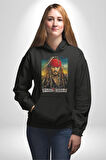 Karayip Korsanları Kadın Erkek  Siyah Kapüşonlu Sweatshirt Hoodie