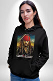 Karayip Korsanları Kadın Erkek  Siyah Kapüşonlu Sweatshirt Hoodie