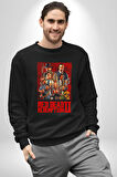 Vahşi Batı Kırmızı Ölü Redemption 2 Kadın Erkek Siyah Sweatshirt 