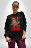 Vahşi Batı Kırmızı Ölü Redemption 2 Kadın Erkek Siyah Sweatshirt 