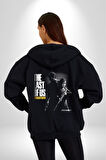 The Last Of Us Amerikan Dizi HBO Kadın Erkek Siyah Kapüşonlu Fermuarlı Baskılı Hırka Sweatshirt