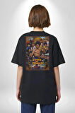 Enter The Dragon Bruce Lee Afiş Pamuklu Kadın Erkek Oversize Sırt Dijital Baskılı Siyah T-shirt