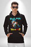 Bulma Dragon Ball Super Anime Kadın Erkek  Siyah Kapüşonlu Sweatshirt Hoodie