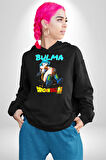 Bulma Dragon Ball Super Anime Kadın Erkek  Siyah Kapüşonlu Sweatshirt Hoodie