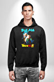 Bulma Dragon Ball Super Anime Kadın Erkek  Siyah Kapüşonlu Sweatshirt Hoodie