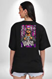 Daddy Yankee Müzik Star Pamuklu Kadın Erkek Oversize Sırt Dijital Baskılı Siyah T-shirt