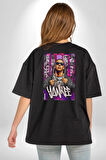 Daddy Yankee Müzik Star Pamuklu Kadın Erkek Oversize Sırt Dijital Baskılı Siyah T-shirt