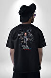 John Wick Keanu Reeves Pamuklu Kadın Erkek Oversize Sırt Dijital Baskılı Siyah T-shirt