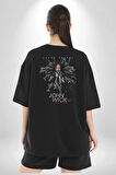 John Wick Keanu Reeves Pamuklu Kadın Erkek Oversize Sırt Dijital Baskılı Siyah T-shirt