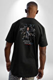 John Wick Keanu Reeves Pamuklu Kadın Erkek Oversize Sırt Dijital Baskılı Siyah T-shirt