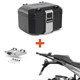 Shad R1300 GS TR48 Siyah Alüminyum Topcase Tabla ve Bağlantı Demiri Seti 