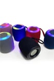 D10 Rgb Led Işıklı Bluetoth Speaker Hafıza Kartı ve Usb Girişli Fm Radyolu Şarjlı Taşınabilir Hoparlör 5W