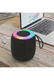 D10 Rgb Led Işıklı Bluetoth Speaker Hafıza Kartı ve Usb Girişli Fm Radyolu Şarjlı Taşınabilir Hoparlör 5W
