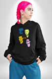 U2 Müzik Grubu Kadın Erkek  Siyah Kapüşonlu Sweatshirt Hoodie