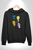 U2 Müzik Grubu Kadın Erkek  Siyah Kapüşonlu Sweatshirt Hoodie
