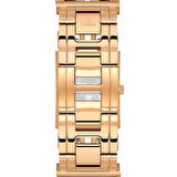 Essence D1132.420 Kadın Kol Saati | 36 mm Rose Gold Zincir Form Çelik Kordon, Kare Kasa, Sedef Kadran