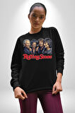 Rolling Stone Şarkıcılar Rock  Kadın Erkek Siyah Sweatshirt 