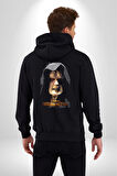 Star Wars Emperador Palpatine Karakter Kadın Erkek Siyah Kapüşonlu Fermuarlı Baskılı Hırka Sweatshirt