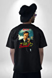 Better Call Saul Dizi Karakteri Pamuklu Kadın Erkek Oversize Sırt Dijital Baskılı Siyah T-shirt