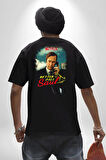 Better Call Saul Dizi Karakteri Pamuklu Kadın Erkek Oversize Sırt Dijital Baskılı Siyah T-shirt