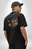 Ozzy Osbourne 80'ler Albüm Pamuklu Kadın Erkek Oversize Sırt Dijital Baskılı Siyah T-shirt