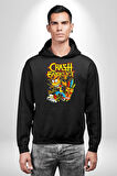 Crash Baandicoot Oyun Karakterleri Kadın Erkek  Siyah Kapüşonlu Sweatshirt Hoodie