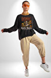 AC DC Rock Grubu Hell Kadın Erkek Siyah Sweatshirt 
