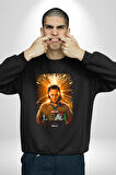Loki Dizi Karakteri Kadın Erkek Siyah Sweatshirt 