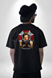 Resident Evil Film Pamuklu Kadın Erkek Oversize Sırt Dijital Baskılı Siyah T-shirt