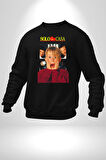 Evde Tek Başına Film Kadın Erkek Siyah Sweatshirt 