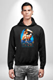 DADDY YANKE Kadın Erkek  Siyah Kapüşonlu Sweatshirt Hoodie