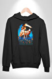 DADDY YANKE Kadın Erkek  Siyah Kapüşonlu Sweatshirt Hoodie