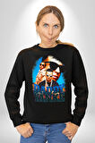 DADDY YANKE Kadın Erkek Siyah Sweatshirt 