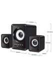 D23 Ses Sistemi FT-202BT 2+1 Ses Sistemi Kumandalı Bluetooth Hoparlör Tv/pc/telefon Uyumlu Usb Speaker Fm Radio Kart Okuyucu 3.5mm Jack Girişli Usb Beslemeli Speaker