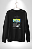 Toyota Corona 1970 Klasik Kadın Erkek Siyah Sweatshirt 