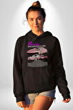 Berry Porsche 911 GT3 RS Kadın Erkek  Siyah Kapüşonlu Sweatshirt Hoodie
