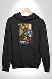 Valorant  GEKKO Ajan Oyun Karakter Özellikleri Kadın Erkek  Siyah Kapüşonlu Sweatshirt Hoodie