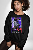 Valorant  ISO Ajan Oyun Karakter Özellikleri Kadın Erkek Siyah Sweatshirt 