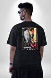 Valorant  PHOENIX Ajan Oyun Karakter Özellikleri Pamuklu Kadın Erkek Oversize Sırt Dijital Baskılı Siyah T-shirt