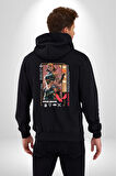 Valorant  RAZE Ajan Oyun Karakter Özellikleri Kadın Erkek Siyah Kapüşonlu Fermuarlı Baskılı Hırka Sweatshirt